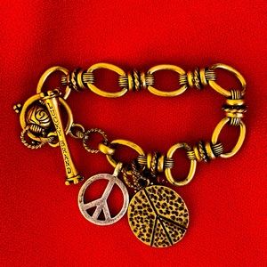 Lucky brand bracelet. Love & peace